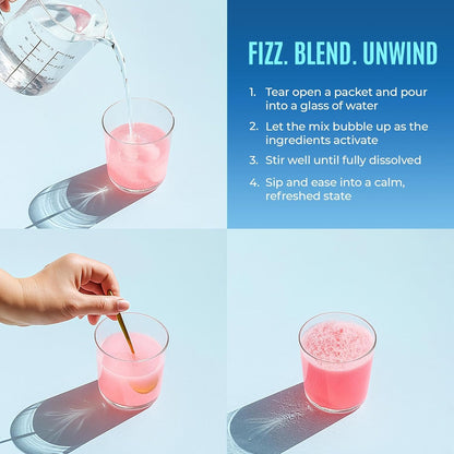 MAGICRELAX Calming Sparking Mix 8-in-1 Magnesium  Raspberry Lemonade Flavor